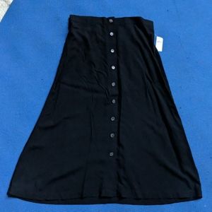 Linen Button Down Skirt